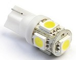 Светодиод МАЯК  12 T10-W 5SMD (5050) белая  мин.заказ10шт