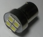Светодиод МАЯК  12 T15-W 4SMD (5050) BL белая  мин.заказ 10шт