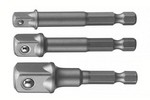 Набор адаптеры для торцовых головок 3пр. Е1/4" - 1/4", 3/8", 1/2" - L=50мм "АВТОТОРГ"