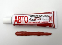 Герметик-прокладка АВТО КЗГ (г. Казань) термостойкий силиконовый 60г  (красный) 