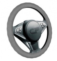 Оплетка руля M "CarFashion" «ECO» серый