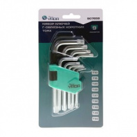 Набор TORX Г-образны 9 пр. короткихT10,T15,T20,T25, T27,T30,T40,T45,T50 NORD YADA