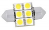 Светодиод МАЯК  12 T11×31-W 6SMD (5050) белая мин.заказ 10шт