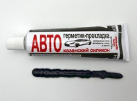 Герметик-прокладка АВТО КЗГ (г. Казань) термостойкий силиконовый 60г  (черный)  