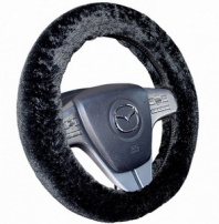 Оплётка меховая иск. "CarFashion" «ALPACA» Черный