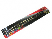 Лента светодиодная Белая 30см М5 (18 SMD 5050) (черная осн, 2шт) 12v