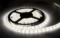 Лента светодиодная Белая 5 метров (300 SMD 3528 черная осн.) 12v
